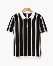HENDERSON™ | STRIPED HALF-ZIP KNIT POLO