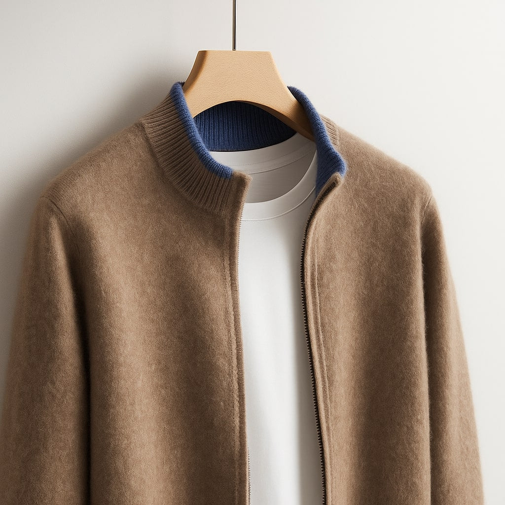 HENDERSON™ | Contrast-Trim Full-Zip Knit