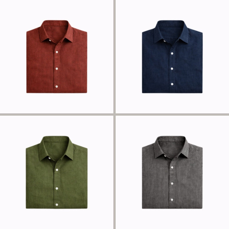 HENDERSON™ | Men's Cotton-Linen Long-Sleeve Shirt