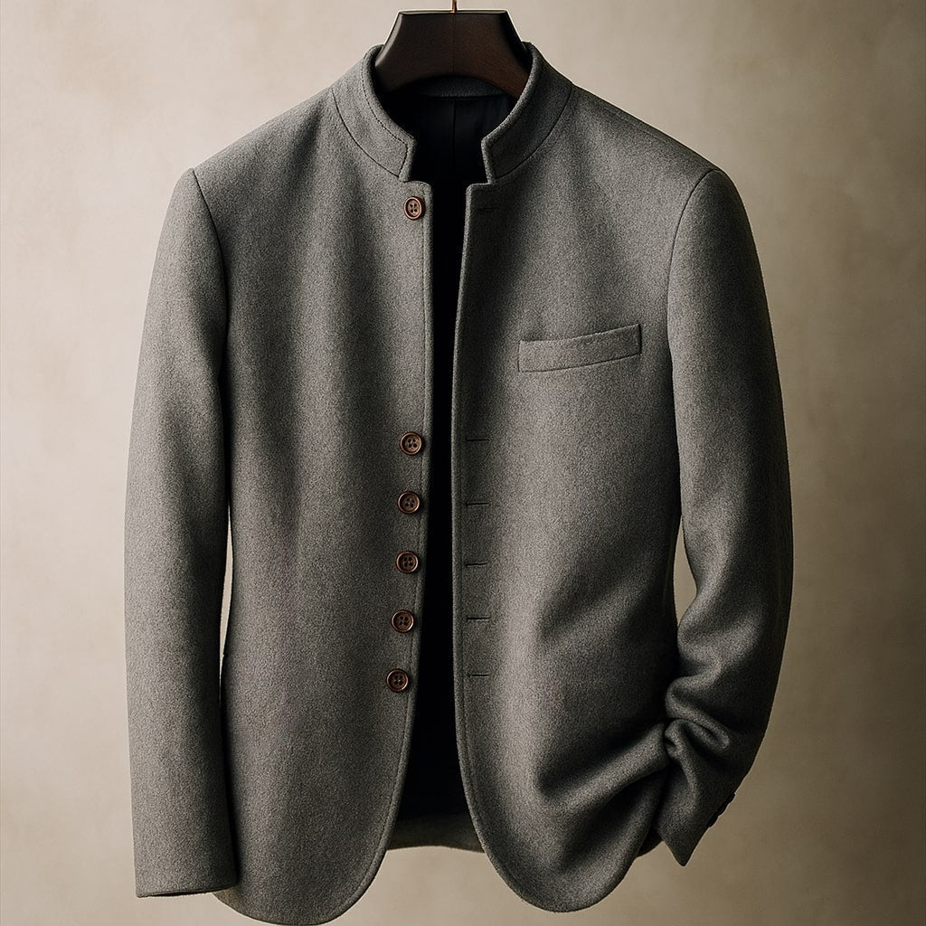 HENDERSON  | Wool Jacket with Straight Collar