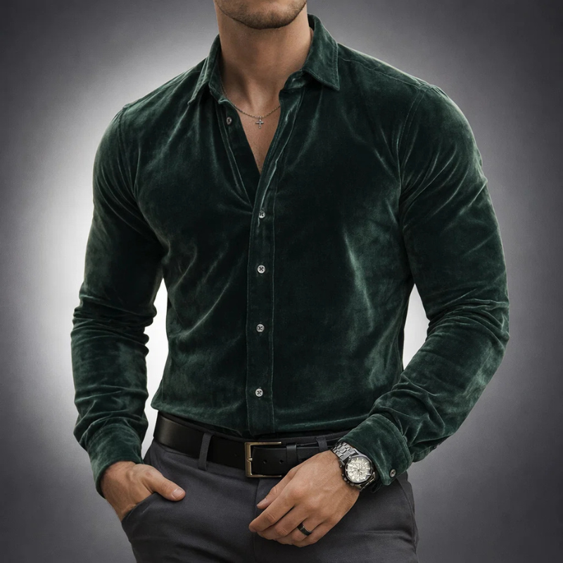 HENDERSON™ | Velvet Long-Sleeve Shirt