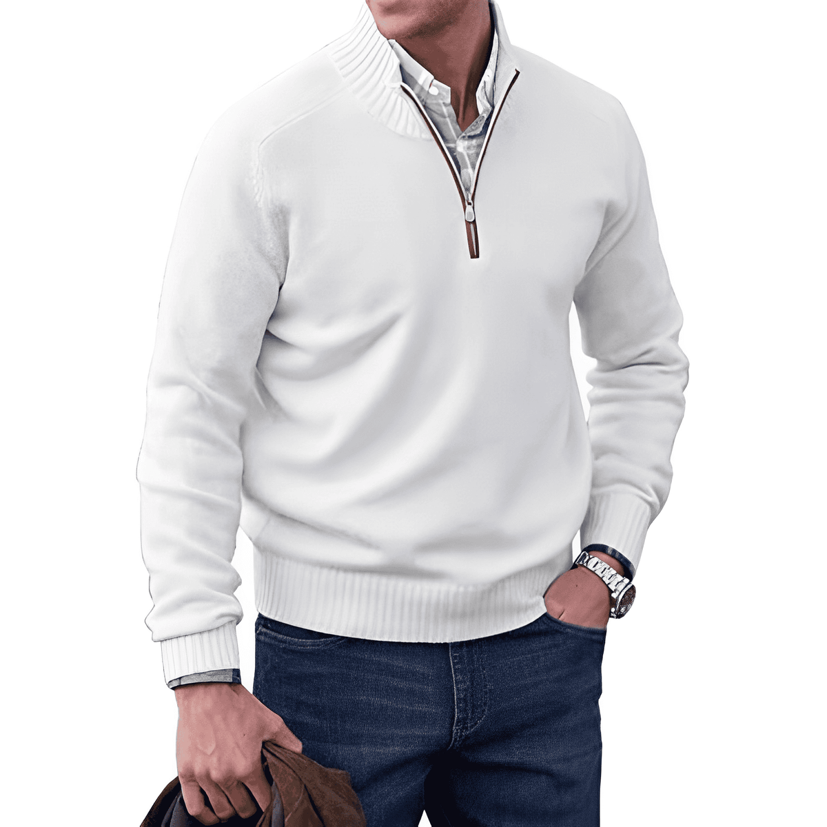 HENDERSON™ | Zip-Neck High-Collar Knit