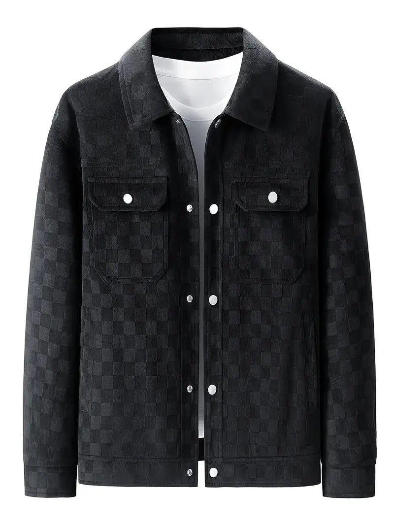HENDERSON™ | Mavrick Checkered Suede Jacket