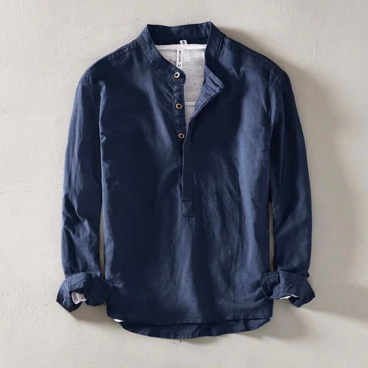 HENDERSON™ | Collarless Long-Sleeve