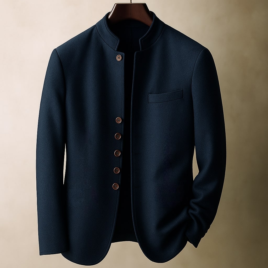 HENDERSON  | Wool Jacket with Straight Collar
