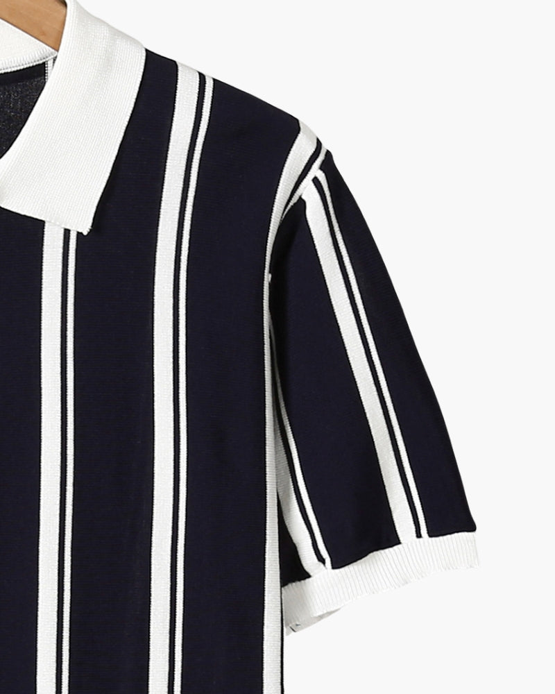 HENDERSON™ | STRIPED HALF-ZIP KNIT POLO
