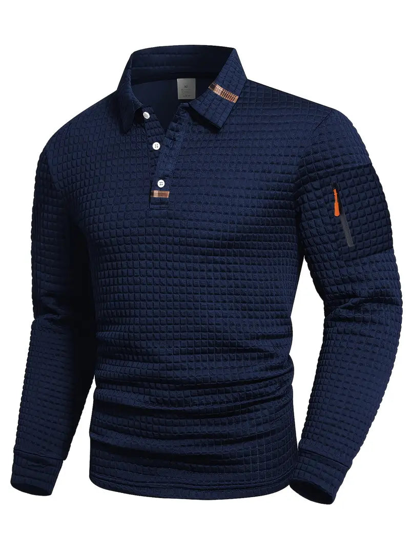 HENDERSON™ | Textured Long-Sleeve Polo
