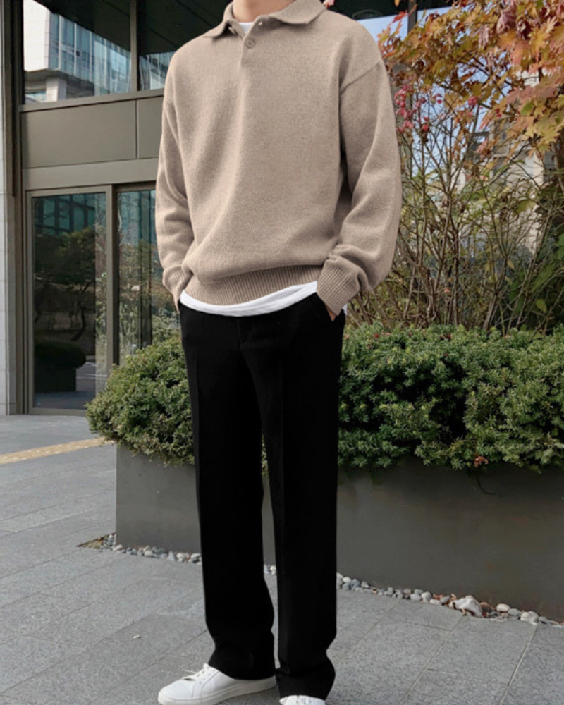 HENDERSON™ | WOOL BUTTONED HALF-ZIP