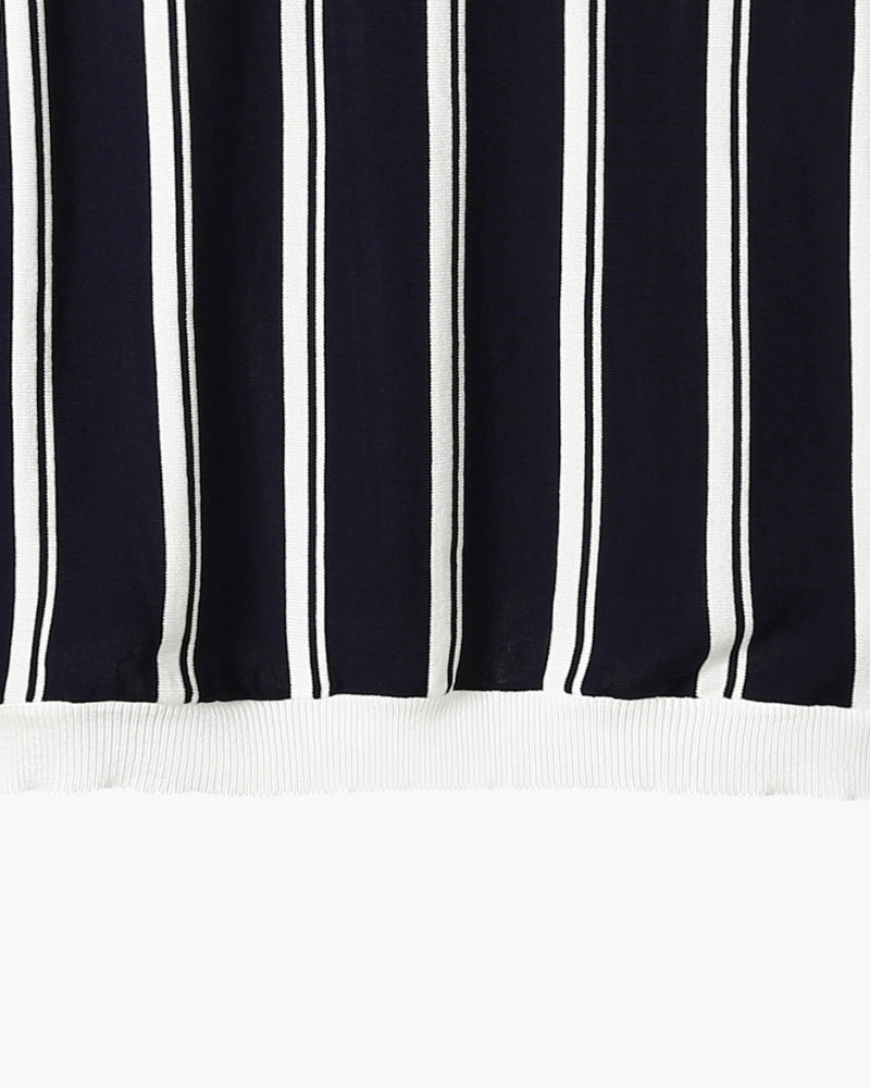 HENDERSON™ | STRIPED HALF-ZIP KNIT POLO