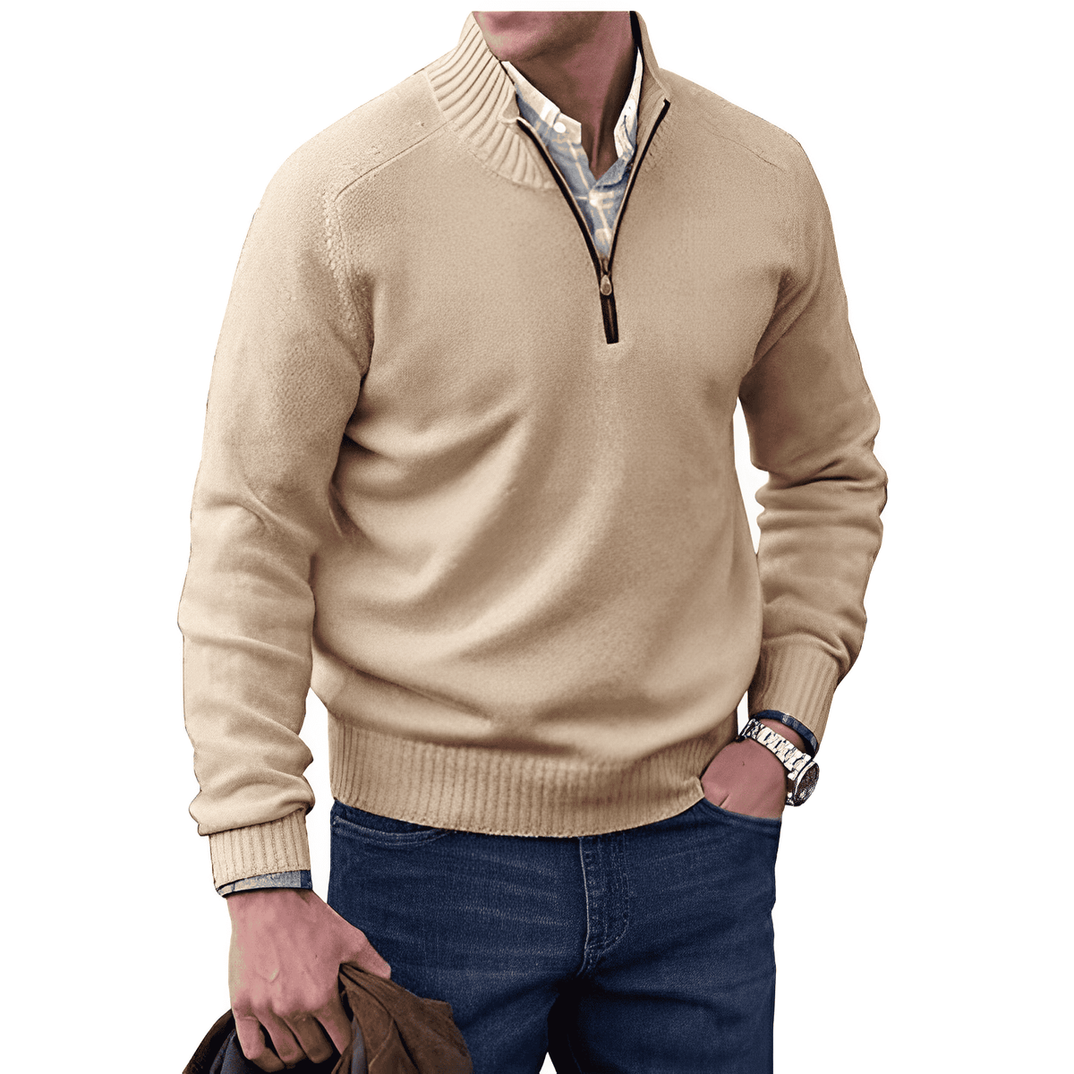 HENDERSON™ | Zip-Neck High-Collar Knit