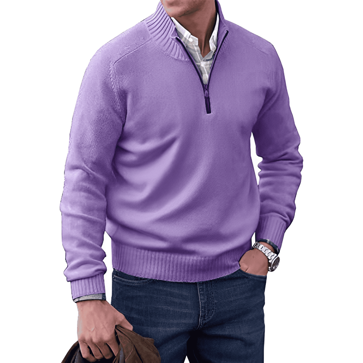 HENDERSON™ | Zip-Neck High-Collar Knit