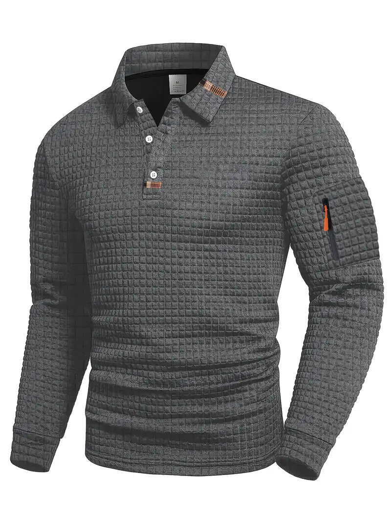 HENDERSON™ | Textured Long-Sleeve Polo