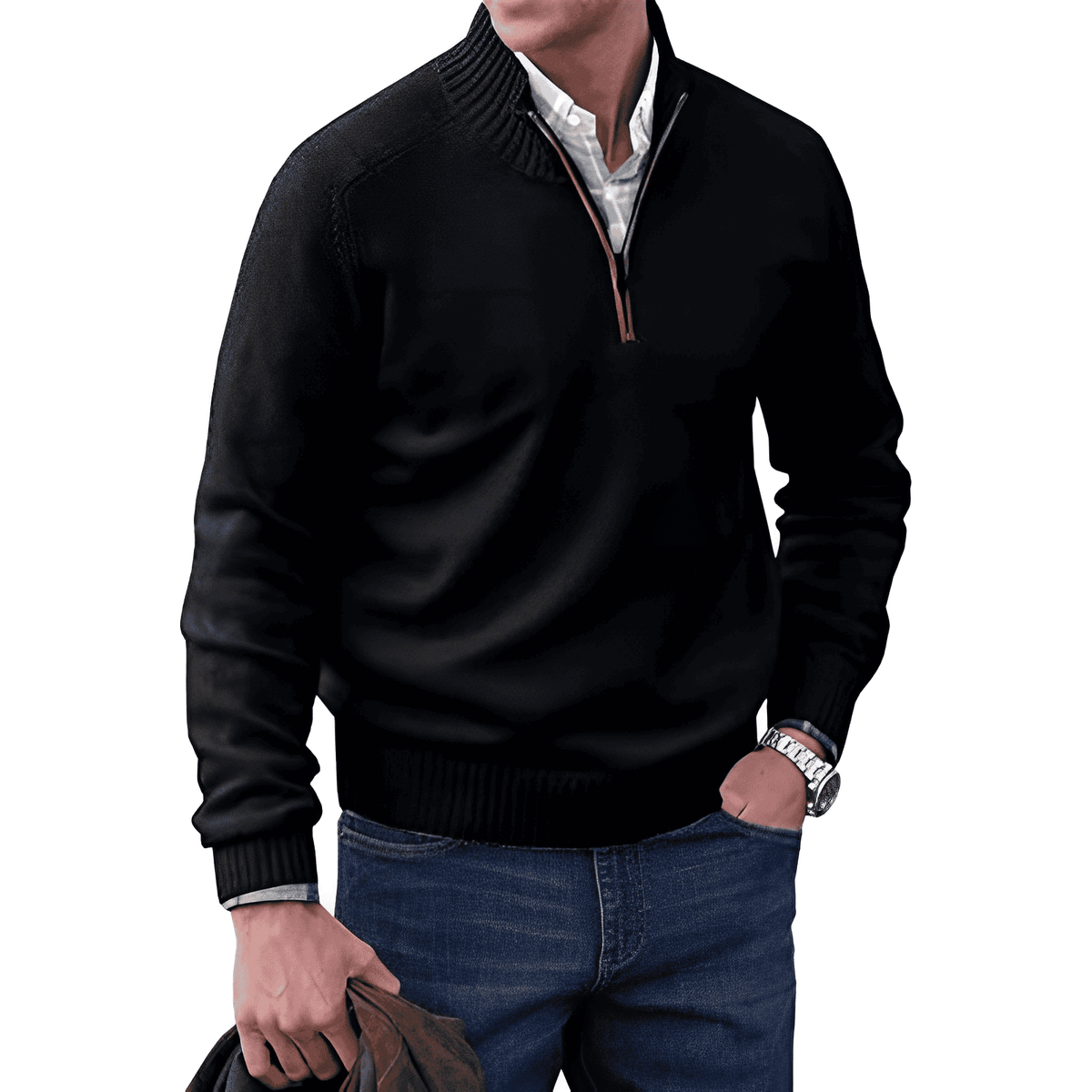 HENDERSON™ | Zip-Neck High-Collar Knit