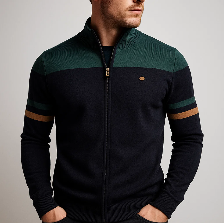 HENDERSON™ | Color-Block Zip-Up