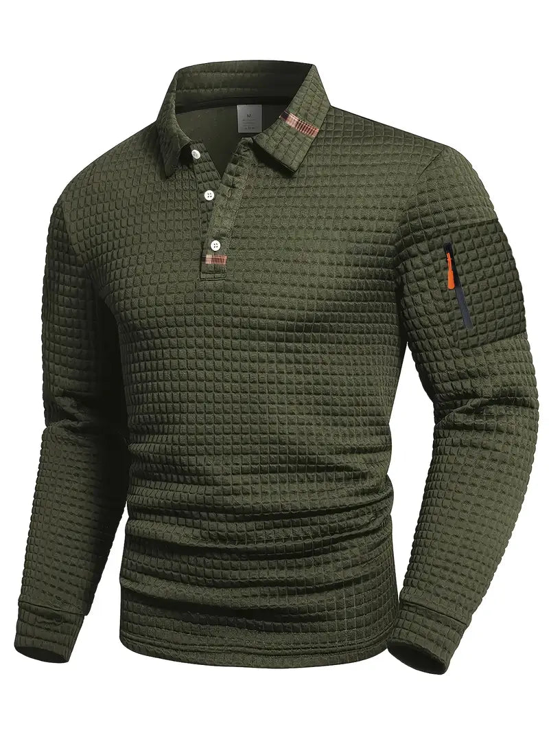 HENDERSON™ | Textured Long-Sleeve Polo