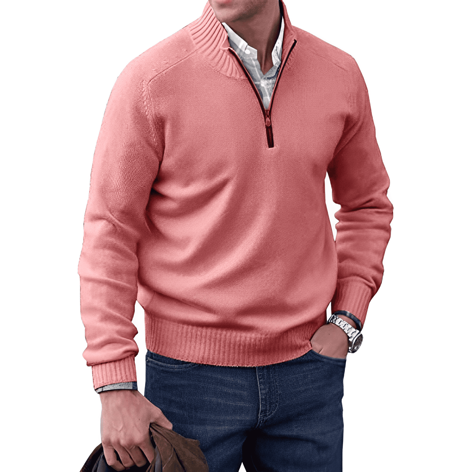 HENDERSON™ | Zip-Neck High-Collar Knit