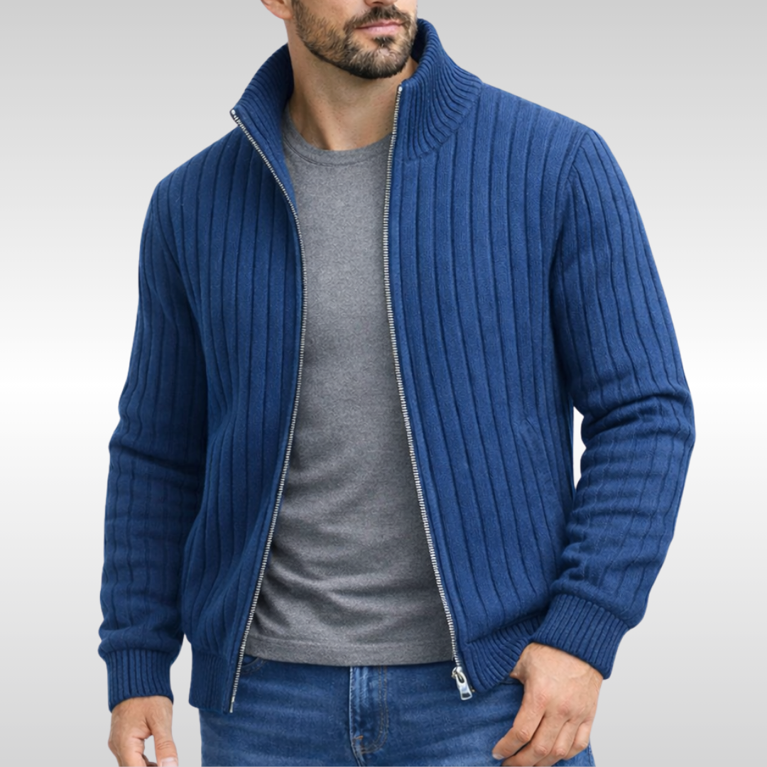 HENDERSON™ | Ribbed Zip Cardigan