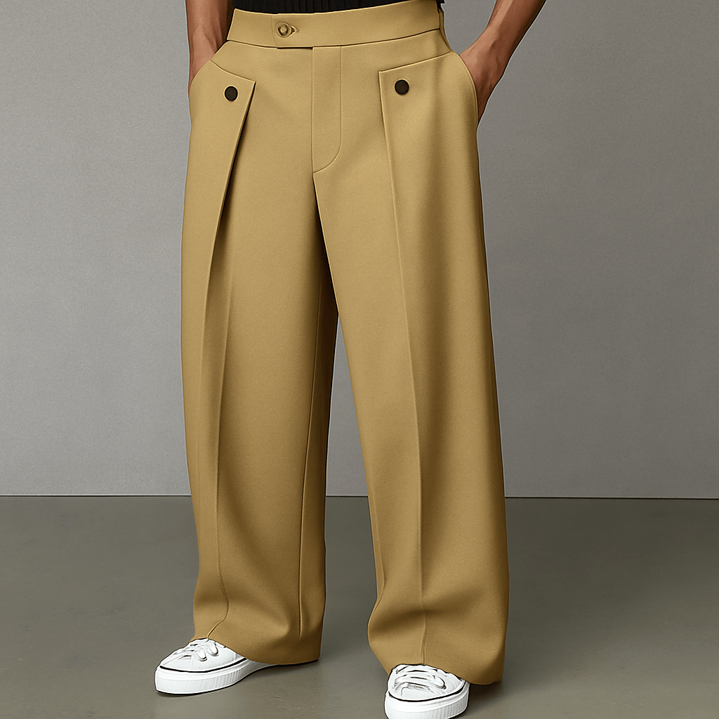 HENDERSON™ | Pleated Button Trousers
