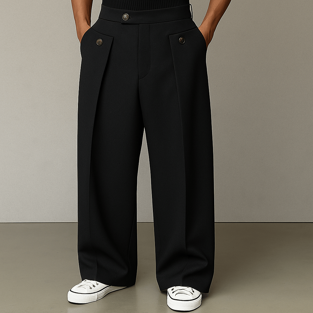 HENDERSON™ | Pleated Button Trousers