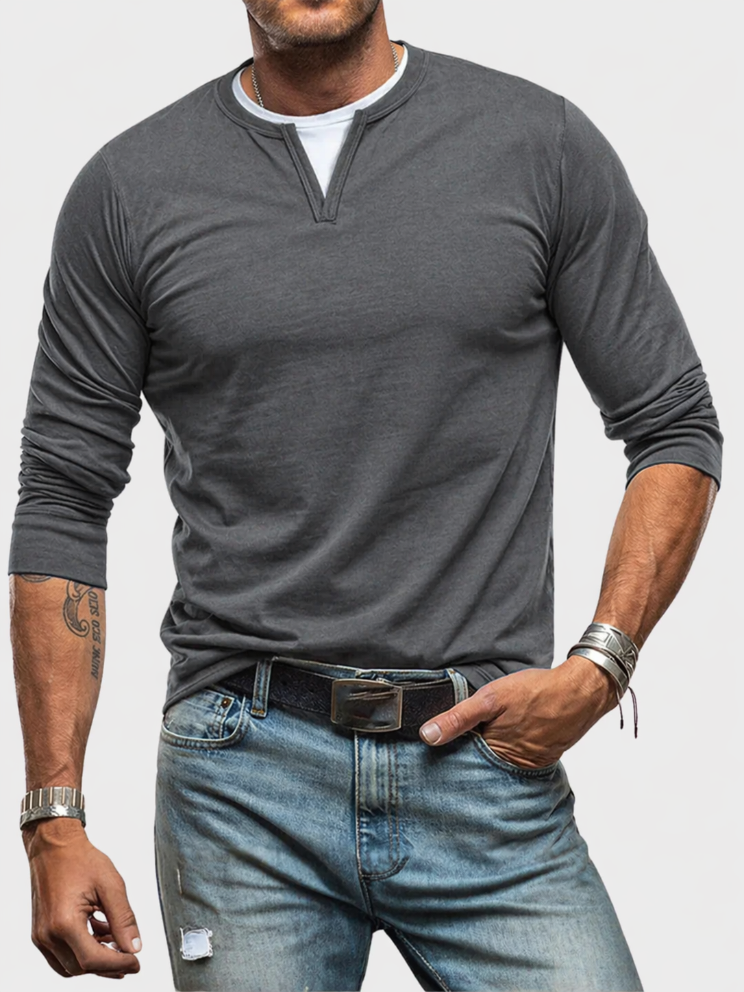 HENDERSON™ | V-Neck Long-Sleeve Tee