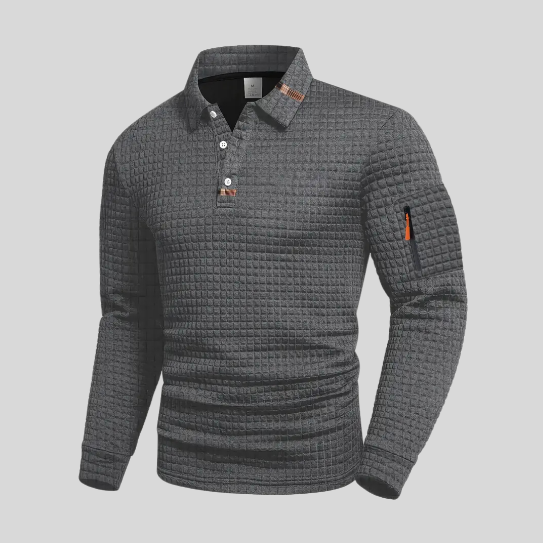 HENDERSON™ | Textured Long-Sleeve Polo