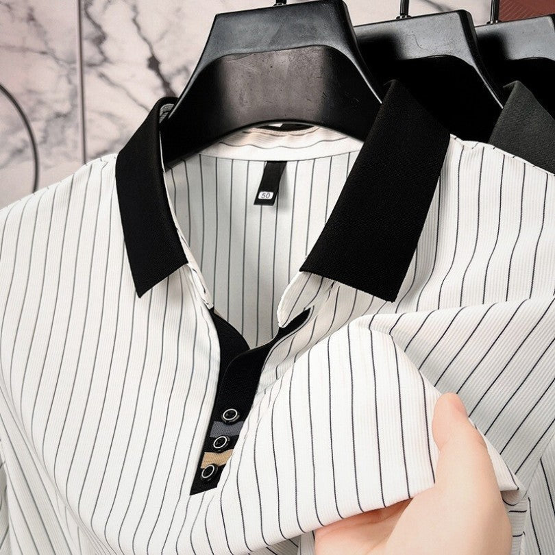 HENDERSON™ | Fine-Stripe Cuff Polo
