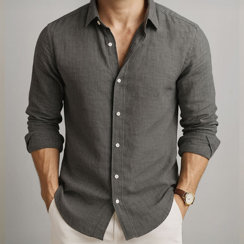 HENDERSON™ | Men's Cotton-Linen Long-Sleeve Shirt