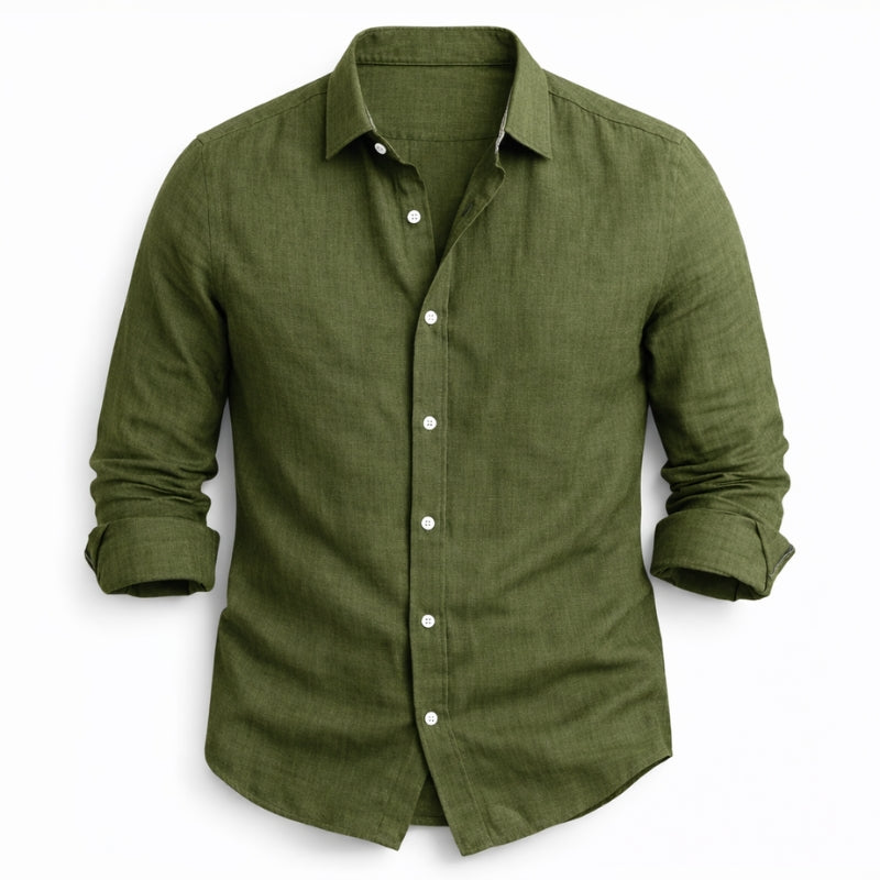 HENDERSON™ | Men's Cotton-Linen Long-Sleeve Shirt