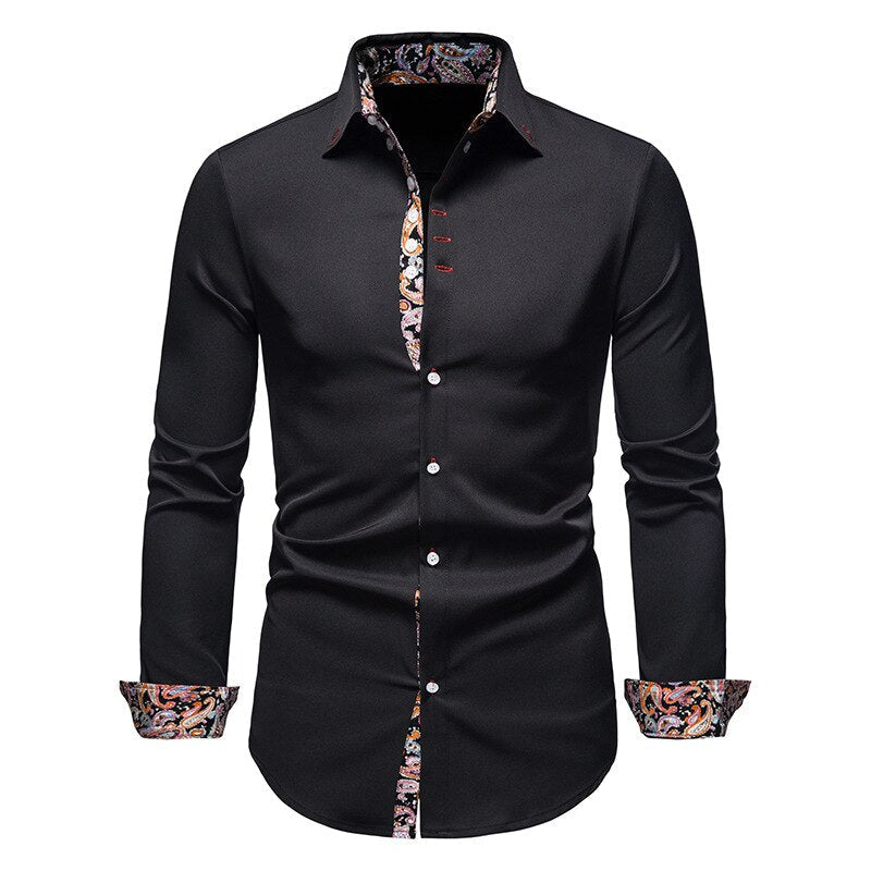 HENDERSON™ | Paisley-Trim Shirt