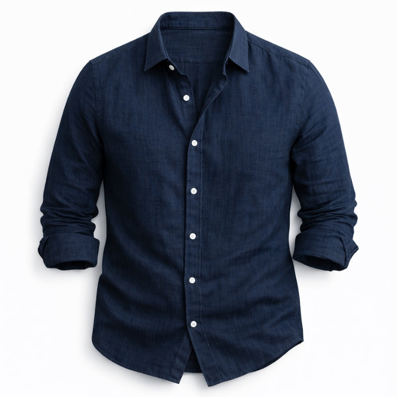 HENDERSON™ | Men's Cotton-Linen Long-Sleeve Shirt
