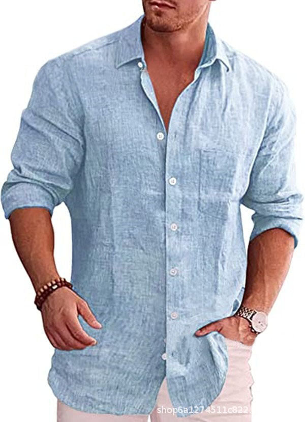 HENDERSON™ | Men's Cotton-Linen Long-Sleeve Shirt