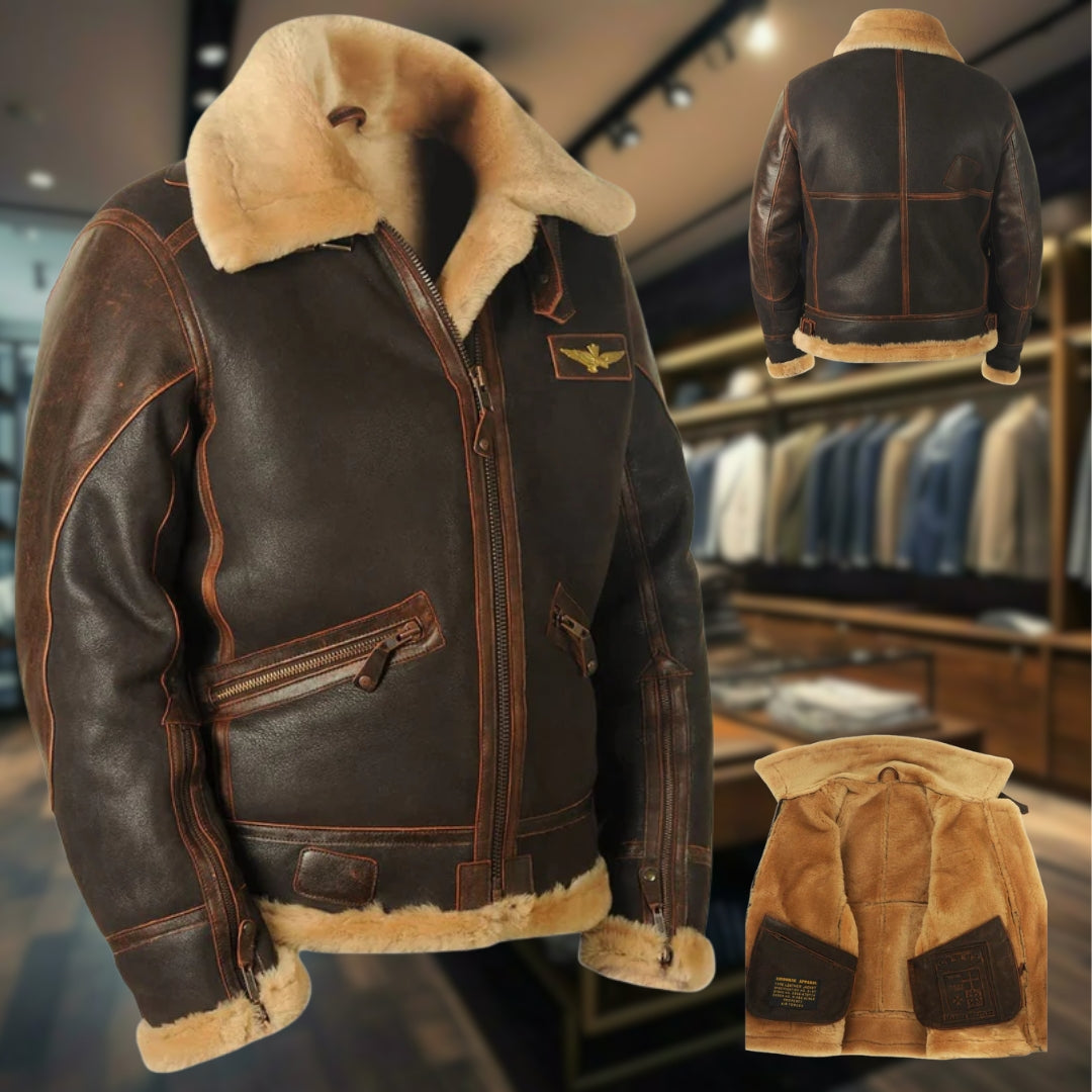 HENDERSON™ | Aviator Leather Jacket