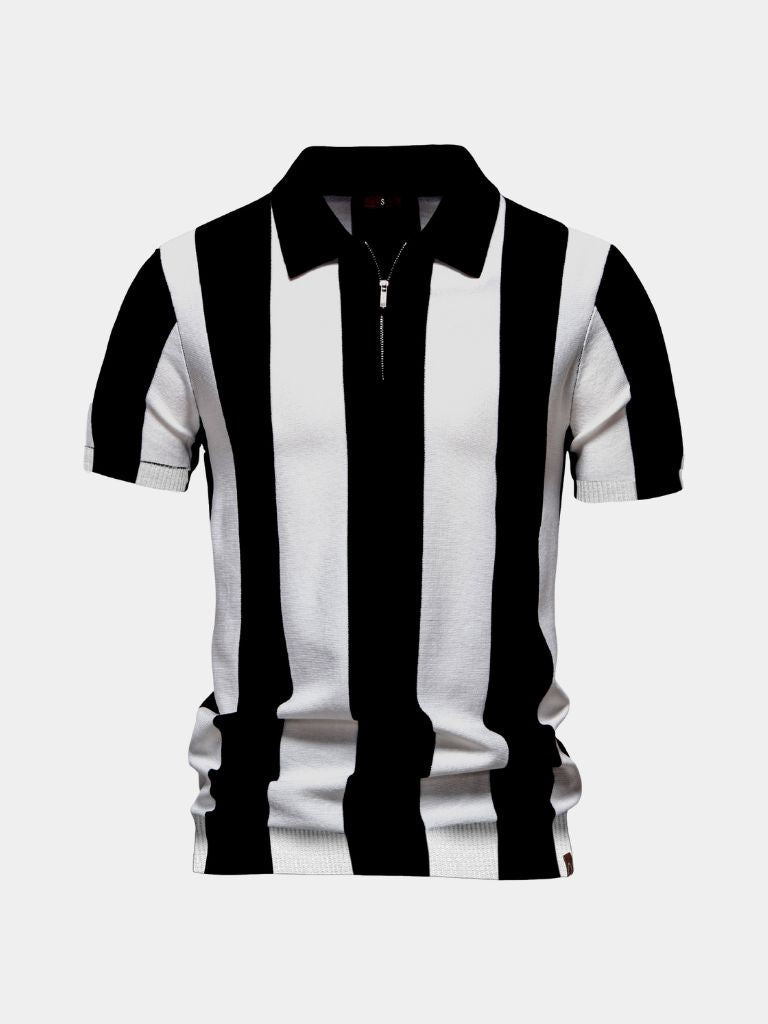HENDERSON™ | Striped Zip Polo