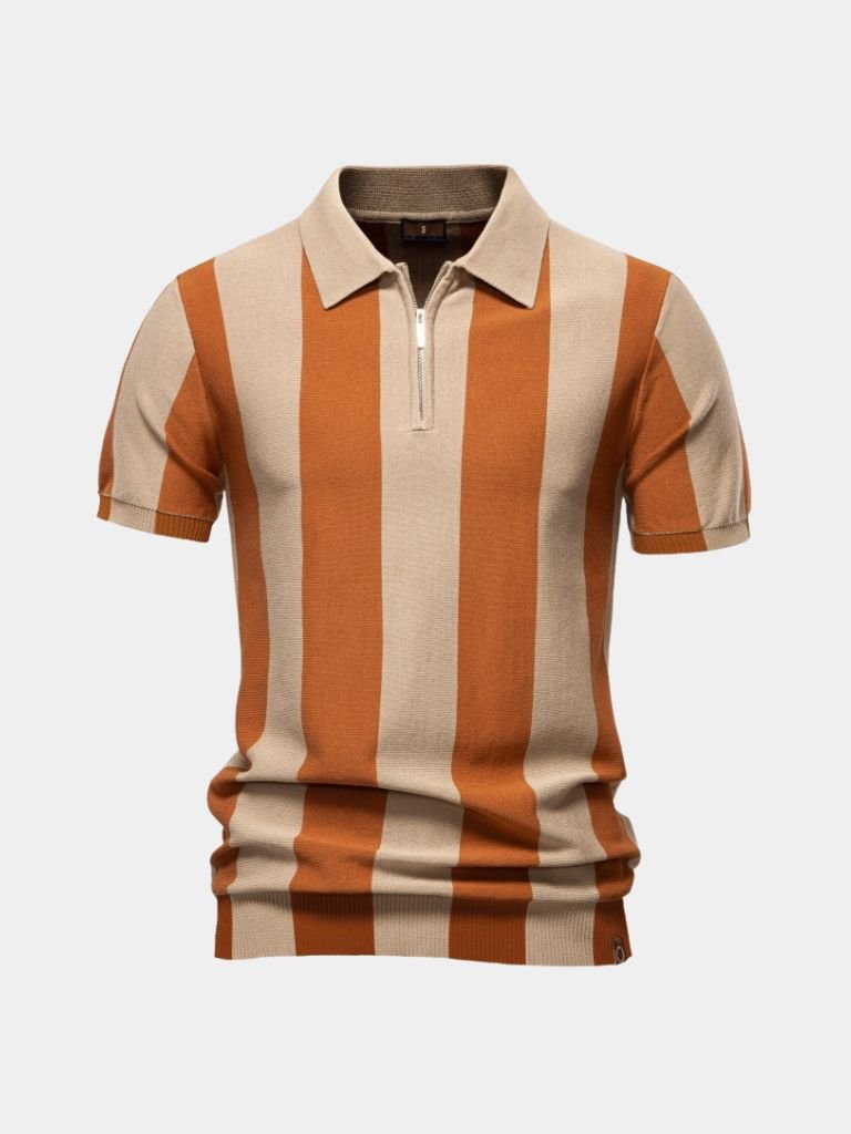 HENDERSON™ | Striped Zip Polo
