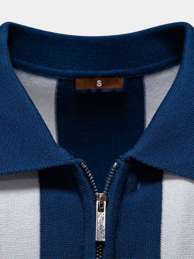 HENDERSON™ | Striped Zip Polo