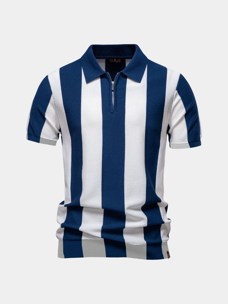 HENDERSON™ | Striped Zip Polo