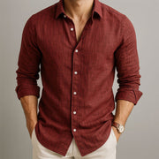 HENDERSON™ | Men's Cotton-Linen Long-Sleeve Shirt