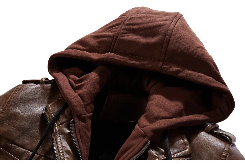 HENDERSON™ | Hooded Leather Jacket