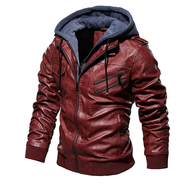 HENDERSON™ | Hooded Leather Jacket