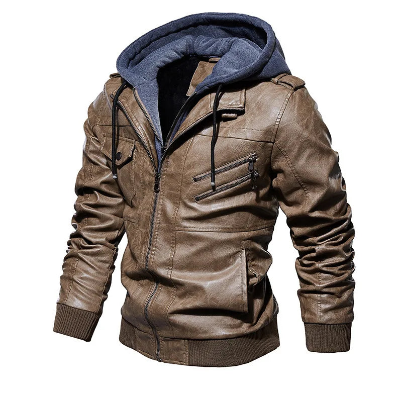 HENDERSON™ | Hooded Leather Jacket