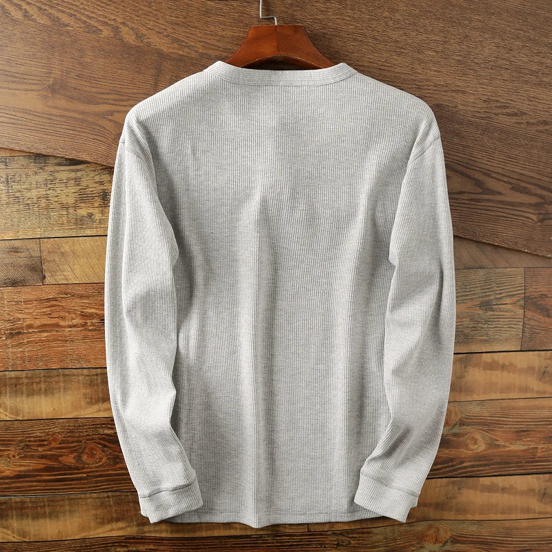 HENDERSON™ | Waffle-Knit Long Sleeve Henley