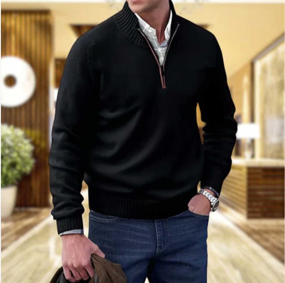 HENDERSON™ | Zip-Neck High-Collar Knit