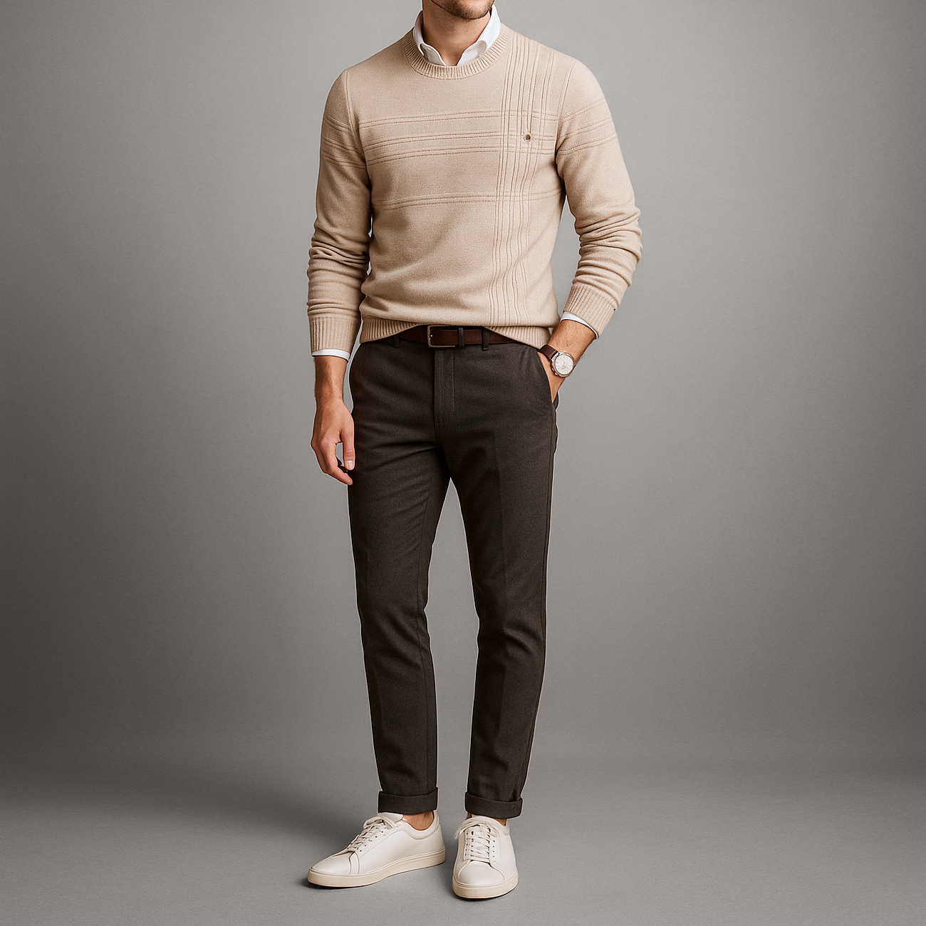 HENDERSON™ | Tonal-Textured Slim Knit