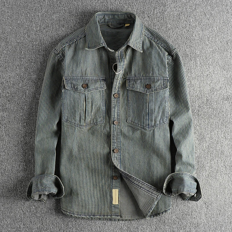 HENDERSON™ | Striped Denim Shirt