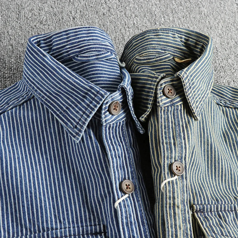 HENDERSON™ | Striped Denim Shirt