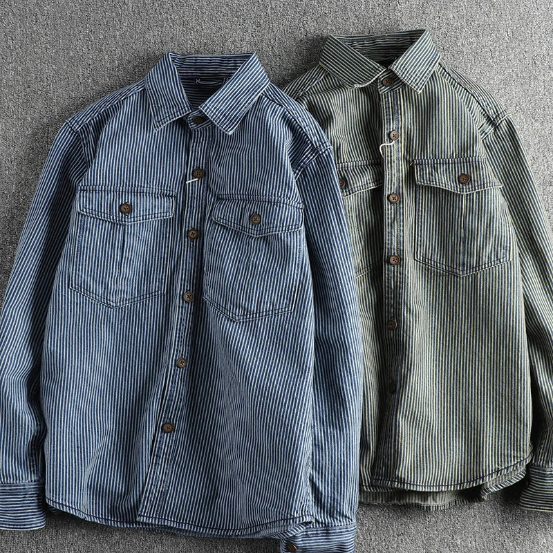HENDERSON™ | Striped Denim Shirt
