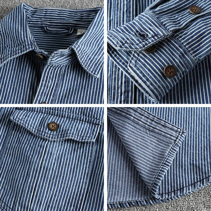 HENDERSON™ | Striped Denim Shirt