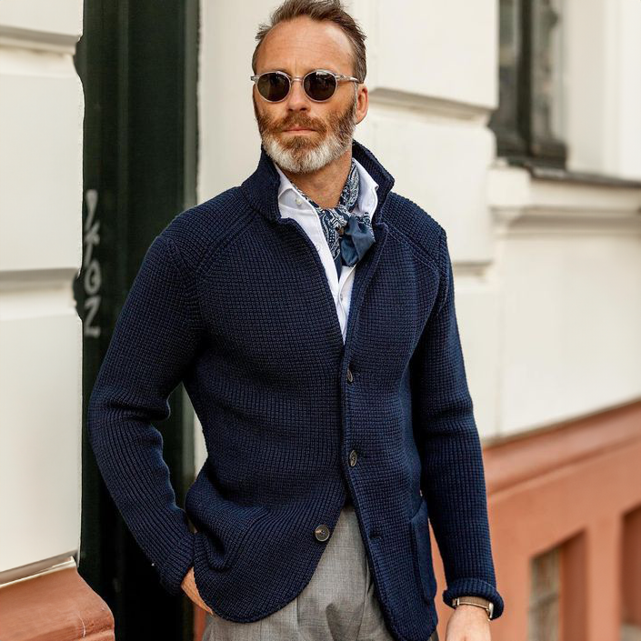 HENDERSON™ | Military-Knit Cardigan