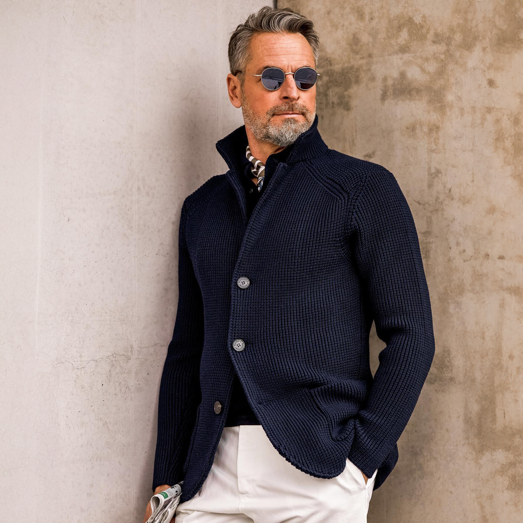 HENDERSON™ | Military-Knit Cardigan