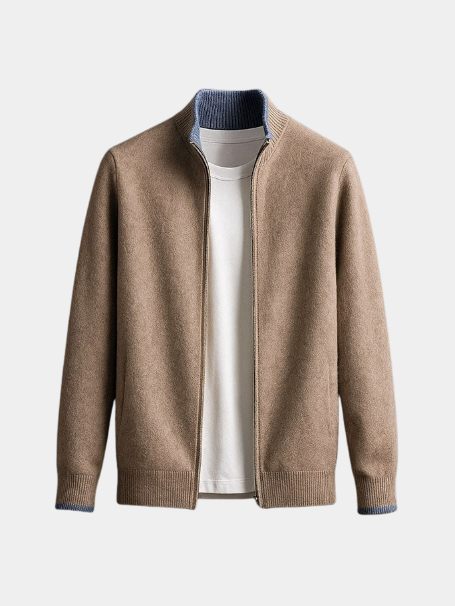 HENDERSON™ | Contrast-Trim Full-Zip Knit
